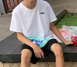 李寧（LI-NING）短袖運動(dòng)套裝羽毛球服比賽訓練套裝男女款速干短袖短褲服裝兩件套 AATV013 套裝【標準白】男女同款 3XL (190) 適合180-200斤 曬單實(shí)拍圖