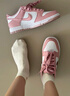 NIKE耐克 2025 DUNK LOW 兒童櫻花粉低幫休閑舒適休閑板鞋運(yùn)動(dòng)鞋 DO6485-600 36.5 曬單實(shí)拍圖
