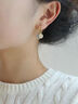 KRISTEN JUDI藍(lán)色耳環(huán)女長(zhǎng)款貝母耳釘銀針?lè)ㄊ綇?fù)古耳飾品小眾輕奢高級(jí)感圓圈耳墜送女友老婆禮物 金色耳環(huán)一對(duì) 曬單實(shí)拍圖