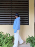 波司登（BOSIDENG）2025新款輕薄羽絨服女短款90絨連帽菱格保暖防風(fēng)外套B250135316 風(fēng)鈴淡藍5A05 XS 155/80A 體重約110以?xún)?曬單實(shí)拍圖
