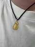 奢名紀(jì)火焰觀音黃金吊墜999足金包銀項鏈男女款送男友生日禮物實心真金 火焰觀音吊墜約29克【送黑繩】 曬單實拍圖