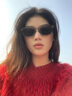 WEEKEND OXYGEN意大利歐美風(fēng)貓眼墨鏡女2025新款辣妹凹造型太陽(yáng)鏡小臉?lè )罆裱坨R 橄欖綠框灰黑片 曬單實(shí)拍圖
