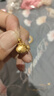 佐卡伊黃金吊墜女足金福袋項鏈福字錢(qián)袋送女友生日禮物約1.2g 曬單實(shí)拍圖