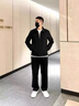才俏夾克男男士夾克外套男上衣翻領(lǐng)夾克潮流穿搭抗皺行政夾克春秋 行政風(fēng)范-黑色  L 建議(110-130斤) 曬單實(shí)拍圖