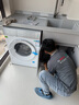 西門(mén)子（SIEMENS）新品iQ300小幸熨 10公斤變頻滾筒家用洗衣機(jī) 深層凈洗  智能投放 觸控彩屏 晶御智能 WG52J7I00W 曬單實(shí)拍圖