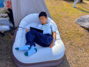 探險者充氣沙發(fā)戶(hù)外懶人氣墊床單人便攜露營(yíng)沙發(fā)床多人折疊自動(dòng)家用躺椅 植絨充氣沙發(fā)+手動(dòng)泵+收納袋 曬單實(shí)拍圖