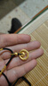 VARUS黃金平安扣小胖福吊墜女999足金金箍圈編制鎖骨鏈項(xiàng)鏈送女友情侶 【黑繩】金箍圈小胖福吊墜約1.9g 曬單實(shí)拍圖