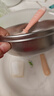 COOKSS嬰兒輔食碗恒溫注水保溫碗316不銹鋼寶寶嬰幼兒吃飯兒童餐具淺藍(lán) 曬單實拍圖