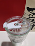 【京東物流】玻璃杯帶蓋耐熱茶杯高顏值豎條紋水杯帶吸管茶杯家用 大竹節杯【單只】600ml 曬單實(shí)拍圖