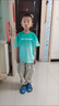 ASK JUNIOR兒童男童夏季舒適漸變扎染短袖T恤中大童半袖潮童裝 綠色  170  曬單實拍圖