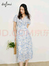 伊芙麗（eifini）【商場同款】伊芙麗連衣裙1F4390682 藍色 S 155/80A 曬單實拍圖