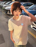 森馬（Semir）2025新款夏季純棉正肩設計感小眾美式寬松短袖t恤女半袖上衣 白灰色(重磅純棉260g) L 建議100-120斤 曬單實(shí)拍圖