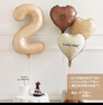 孩派（HihgParty）周歲生日場(chǎng)景布置兒童數字氣球男孩女孩寶寶1周歲2周歲派對裝飾 2歲生日布置（飄空氦氣自備） 曬單實(shí)拍圖