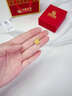 中國黃金（CHINA GOLD）牡丹花黃金耳釘女花朵彎鉤足金耳環(huán)耳墜情人節(jié)禮物送媽媽送女友 牡丹耳墜 【贈銀圓珠耳鉤】約0.6g+玫瑰禮盒 曬單實拍圖
