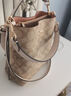 蔻馳（COACH）奢侈品女包MOLLIE手提斜挎水桶包棕色【品牌授權(quán)】七夕情人節(jié)禮物 曬單實(shí)拍圖