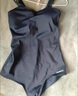 迪卡儂泳衣女連體三角抗氯游泳服顯瘦大碼泳裝泡溫泉深藍4230021 曬單實(shí)拍圖