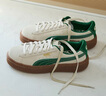 彪馬（PUMA）【厚底鞋】增高小白鞋松糕鞋女子休閑板鞋PLATFORM363559 杏仁糖色-深綠色-金色-13 37 曬單實(shí)拍圖