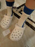 CORCS CROCS 榴蓮洞洞鞋男鞋卡駱情侶戶外涉水沙灘鞋馳休閑涼拖鞋洞洞鞋女鞋 榴蓮白色 42 -43=W12 曬單實拍圖