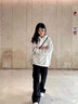 拉夏貝爾美式窄版直筒工裝褲女2025秋新款傘兵運動(dòng)褲 黑色【常規款】 M 曬單實(shí)拍圖