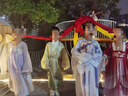 羅蒙漢服男童中國風(fēng)兒童新中式古裝演出服 青山綠男童漢服套裝 120 曬單實(shí)拍圖