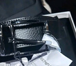 EMPORIO ARMANI/阿瑪尼官方旗艦【新婚禮物】新款男雙面老錢風(fēng)針扣腰帶3.5CM秋 80741-黑色荔枝紋/黑色光面 曬單實(shí)拍圖