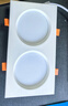 開(kāi)爾照明（CARE）LED雙頭格柵筒燈 20*10cm 16W 白光 走廊網(wǎng)格吊頂簡(jiǎn)約筒燈 白殼 曬單實(shí)拍圖