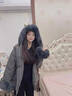 朦朧杏 大碼胖妹妹冬季新款派克服200斤遮肉顯瘦棉服女耐寒寬松外套 灰色 4XL 曬單實(shí)拍圖
