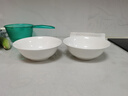 友來福骨瓷面碗湯碗7英寸家用大容量泡面斗笠碗微波爐純白陶瓷碗2只裝 曬單實(shí)拍圖