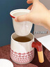 舍里復古創(chuàng  )意文字陶瓷馬克杯帶蓋過(guò)濾茶杯辦公室喝水杯子家用男女水杯 天天開(kāi)心-櫸木手柄 帶茶濾 曬單實(shí)拍圖