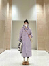 東北哈爾濱旅游防寒保暖鵝絨羽絨服男女士長(zhǎng)款加厚中長(zhǎng)羽絨衣外套 雪霧紫白鵝絨 男女同款 S 充絨量280克 90斤-110斤 曬單實(shí)拍圖