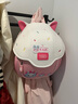 迪士尼幼兒園書(shū)包男女孩大小班可愛(ài)外出雙肩包小防走失背包 st80246粉白 曬單實(shí)拍圖