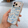 魔巖適用蘋(píng)果17手機(jī)殼17promax彩繪涂鴉鏡頭全包iPhone17pro小眾創(chuàng)意新款時(shí)尚17air潮牌高級(jí)感女士外殼 【遠(yuǎn)峰藍(lán)】創(chuàng)意涂鴉-奶油羽紗 iphone 17 Pro 曬單實(shí)拍圖