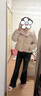 三彩2025冬季新款短款羽絨服連帽白鴨絨面包服寬松純色簡約女 蜜桃粉 S 155/80A 曬單實拍圖