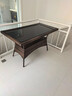 藤朝家具（Teng chao jia ju）戶外桌椅套裝庭院休閑室外陽臺小茶幾藤椅三五件套藤椅子桌椅組合 升級款：4椅+150CM黑絲編藤長桌 曬單實(shí)拍圖