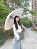 愛上雨24骨雨傘長柄男女士家用大號(hào)自動(dòng)加固結(jié)實(shí)抗風(fēng)暴雨專用定制直桿傘 全纖維中棒-加大-24骨梧桐米 曬單實(shí)拍圖
