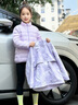 波司登（BOSIDENG）2025新款羽絨服女兒童一手長(zhǎng)三合一5A抗菌絨4防外套T250131342 勇敢熊紫9EA4 140 /64 約 130-140cm 30kg 曬單實(shí)拍圖
