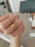 CRD克徠帝足金999黃金戒指時尚愛心形光砂黃金戒指結(jié)婚節(jié)日禮物 3.2g 曬單實拍圖