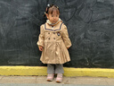 戴維貝拉（DAVE＆BELLA）兒童中長(cháng)款風(fēng)衣2025女童新款秋裝外套學(xué)院風(fēng)小童衣服女寶寶上衣 卡其色【現貨】 90 cm（建議身高80-90cm） 曬單實(shí)拍圖