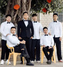 花花公子（PLAYBOY）伴郎服套裝結(jié)婚兄弟裝男士西裝三件套職業(yè)正裝四季款新郎婚禮西服 白色長(zhǎng)袖襯衫+黑色西褲 贈(zèng)黑領(lǐng)結(jié) XL 曬單實(shí)拍圖