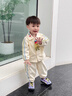 BABO PANDA童裝嬰兒套裝春秋1歲寶寶衣服可愛(ài)卡通秋衣秋褲兩件套男童外出服 杏色 90 建議1~2歲【 80-90cm】cm 曬單實(shí)拍圖