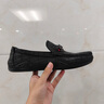 Jeep吉普休閑皮鞋男夏季新款軟底英倫風(fēng)豆豆鞋真皮輕便一腳蹬懶人鞋男 黑色【牛皮鞋面】 【標(biāo)準(zhǔn)皮鞋碼】 41 曬單實(shí)拍圖