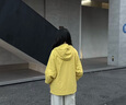 KAMA綠色衣服褂子長(cháng)袖套頭夾克衫2025新款秋季情侶微闊版型休閑外套 黃色 M 曬單實(shí)拍圖