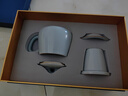 蘇氏陶瓷（SUSHI CERAMICS）汝窯辦公茶杯帶蓋置家用泡茶水杯開片可養(yǎng)過濾喝茶杯禮盒裝J08 曬單實拍圖
