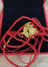 中國黃金（CHINA GOLD）平安鎖黃金項鏈男女足金吊墜長命鎖掛墜情人節(jié)送生日禮物嬰兒寶寶 平安鎖吊墜【紅繩】約1.3g 曬單實拍圖