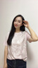 韋小寶25夏重磅薄款杭州桑蠶絲短袖正肩t恤真絲輕奢高級(jí)感上衣女 粉色 L 曬單實(shí)拍圖