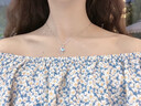 SHILUOZHEN七夕情人節(jié)禮物送女友愛人老婆銀項鏈女輕奢時尚飾品吊墜生日禮物 輕奢款-托帕石（免費刻字+證書） 曬單實拍圖