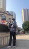 主意范（ZHUYIFAN）胖子大碼230斤褲子男直筒夏秋款工裝褲潮牌大碼直筒闊腿休閑褲 A001-K1050黑色 5XL (195) 205-230斤可穿 曬單實(shí)拍圖