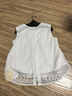 ELLE【歐若】法式串珠鏤空襯衫女2025夏季新款設計感優(yōu)雅獨特小衫 白色 M 曬單實(shí)拍圖