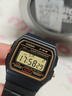 卡西歐手表男復古小方塊大贏(yíng)家同款學(xué)生運動(dòng)簡(jiǎn)約防水手表 F-91WG-9（金圈） 曬單實(shí)拍圖