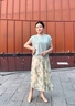恒源祥媽媽春秋季毛衣外套2025新款洋氣高貴中老年女裝大碼套裝針織開(kāi)衫 豆綠色(套裝) M (90-105斤) 曬單實(shí)拍圖